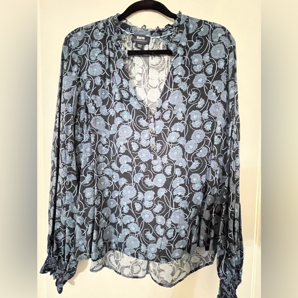 Blue & White Blouse